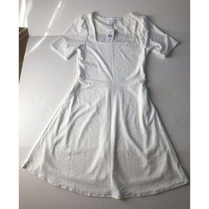 Gilli Off White Eyelet Dress Size Small